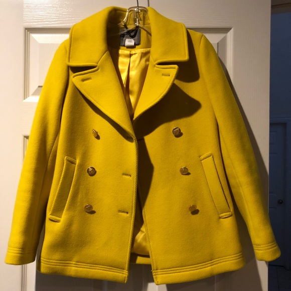 J. Crew Jackets & Blazers - J Crew Yellow Peacoat